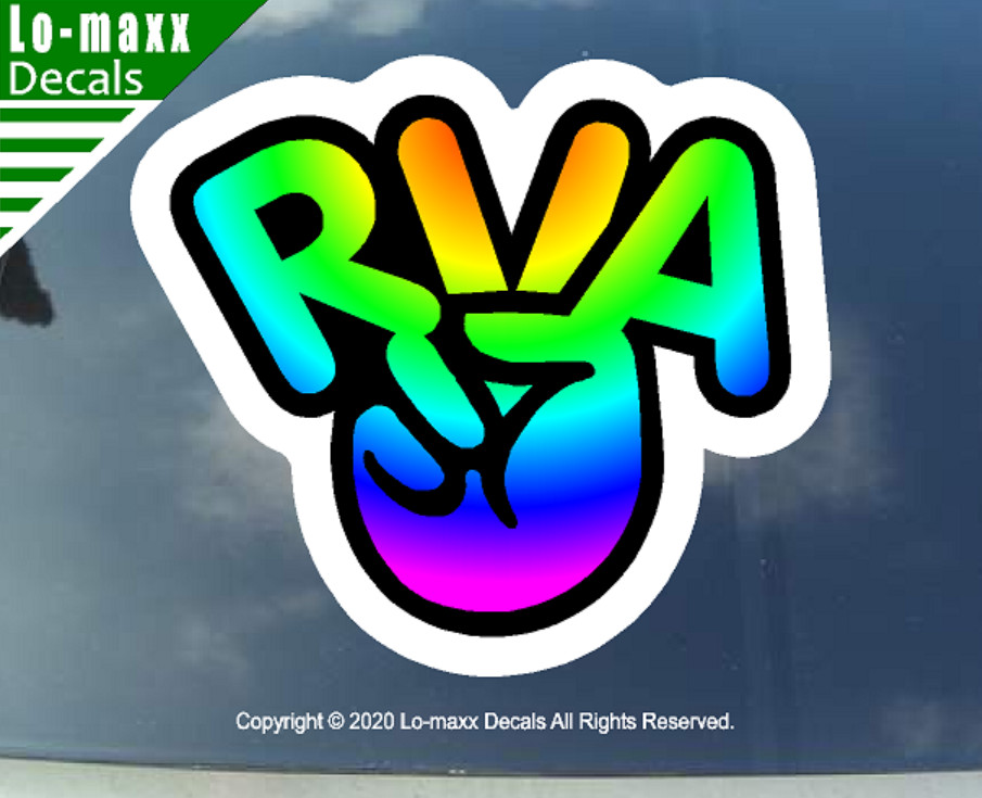 RVA Richmond Virginia Peace Unique Custom Design Colorful Printed Vinyl Sticker