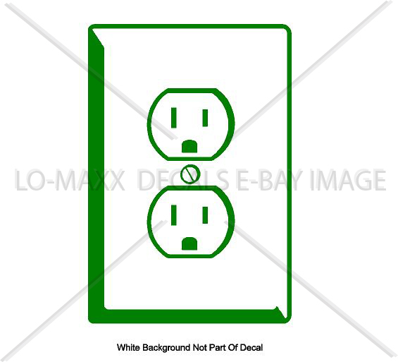 Wall Outlet Electric Socket Creative Unique Art Design Die Cut Vinyl Decal