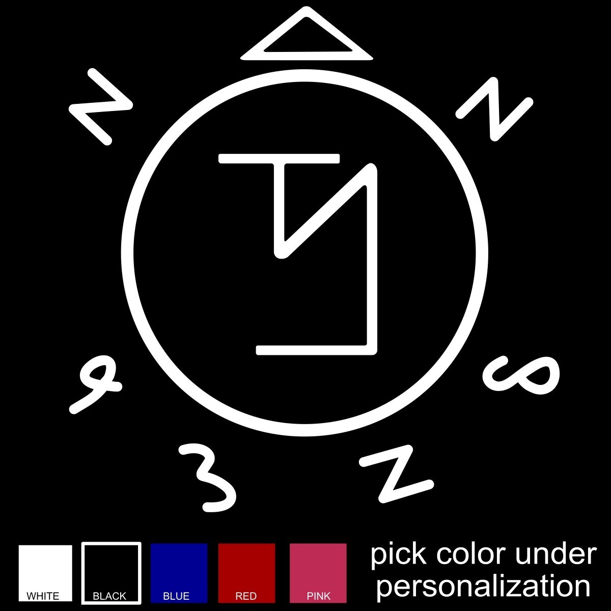 Angel Banishing Symbol – Supernatural Vinyl Decal/Sticker -Choose color