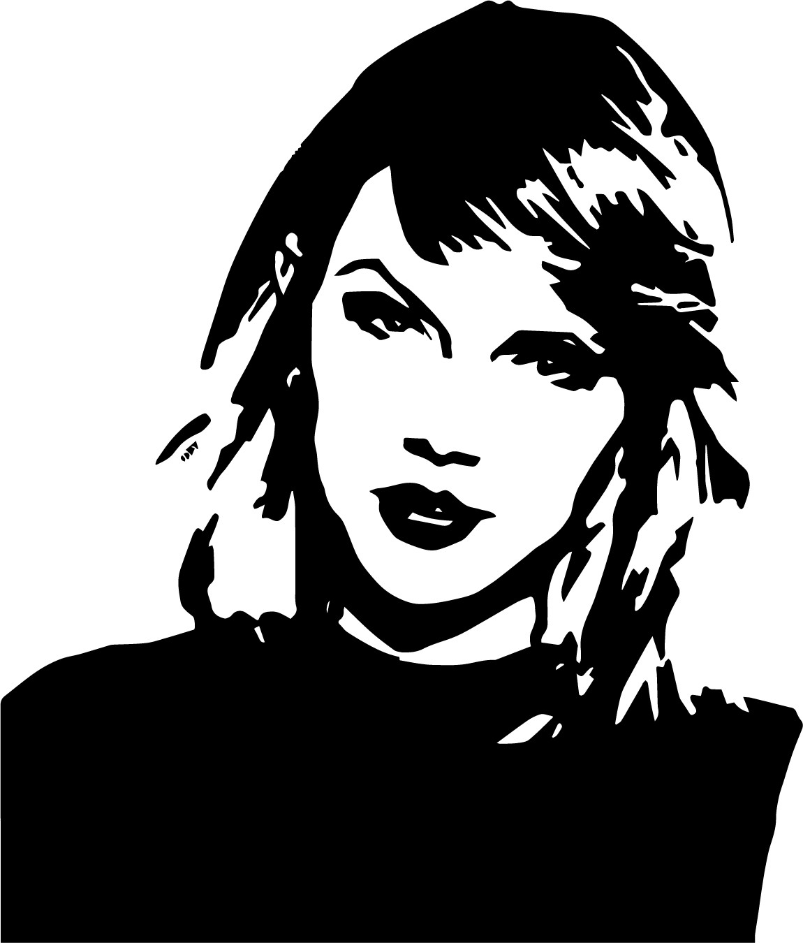 Taylor Swift face VINYL STICKER CAR DECAL 1989 Red Fearless pop 4″ x 4.5″