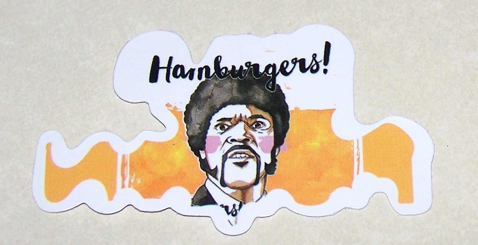Pulp Fiction Jules Hamburger Cut Sticker Decal Movie Tarantino Film PULP FICTION