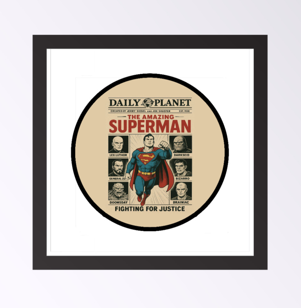 Superman (Daily Planet ) – 4″ Handmade Vinyl Decal Vehicle Cooler Laptop Decor