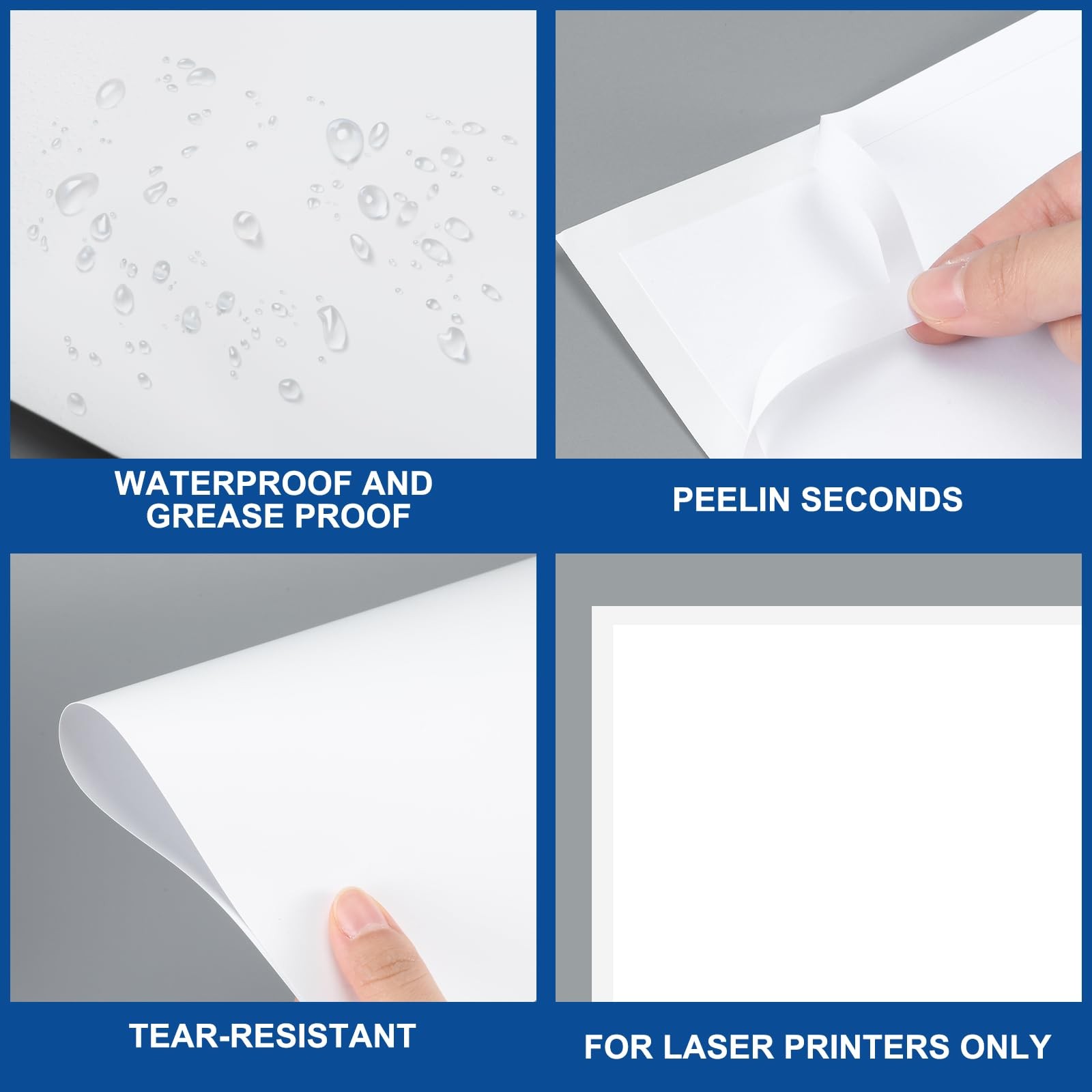 Maitys 200 Pcs Outdoor Window Stickers for Car Dealers 8.5″ x 11″ Plain White…