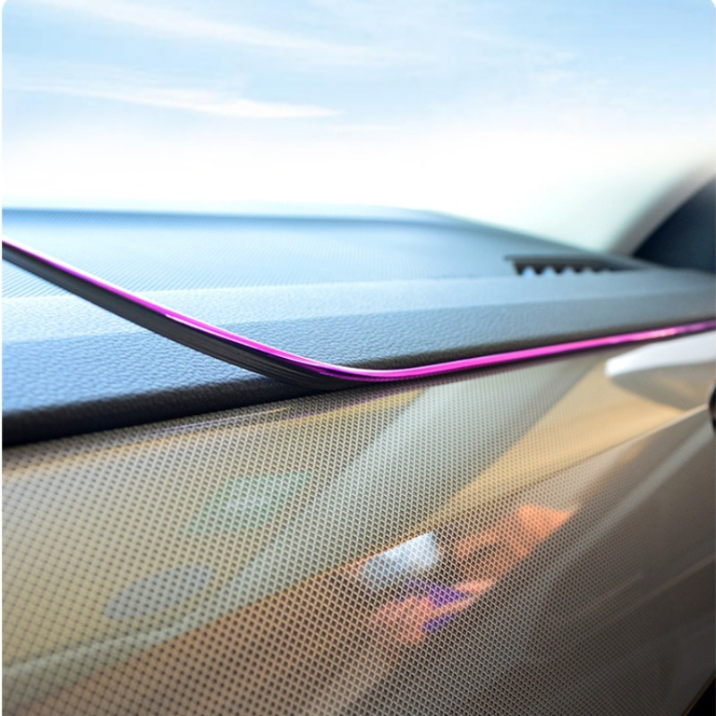 5M Car Interior Trim Strips Plating Flexible Auto Edge Moulding Line Decor