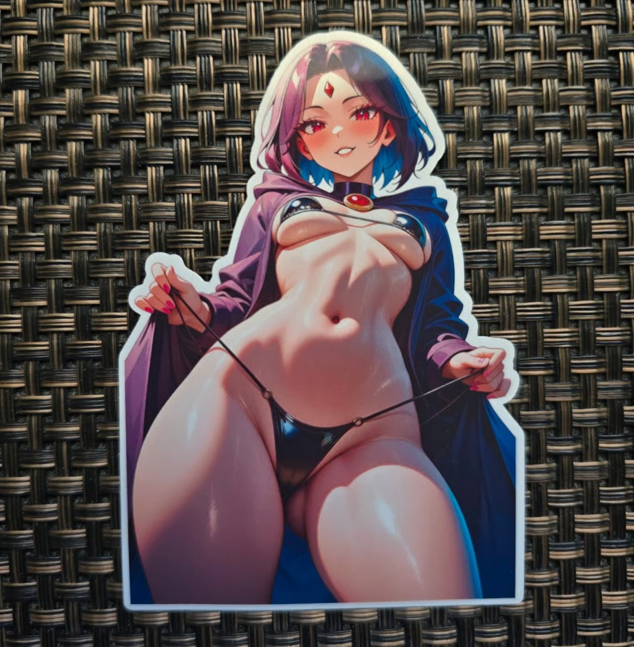 Raven Teen Titans DC black bikini waifu sticker