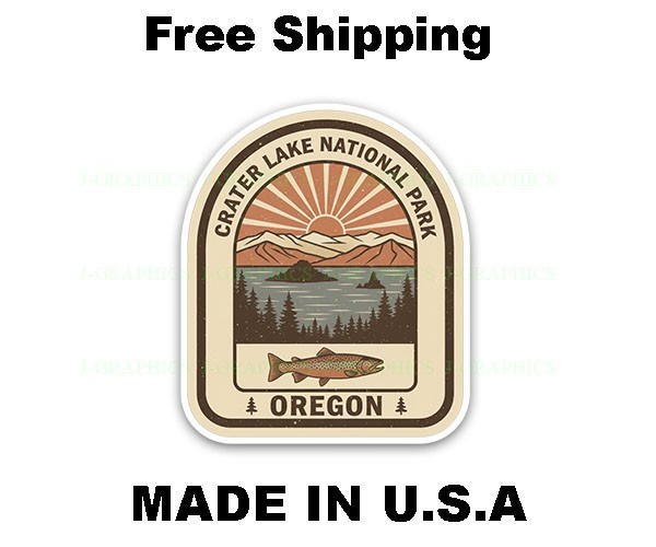 Crater Lake National Park Vinyl Decal Sticker Travel Souvenir C