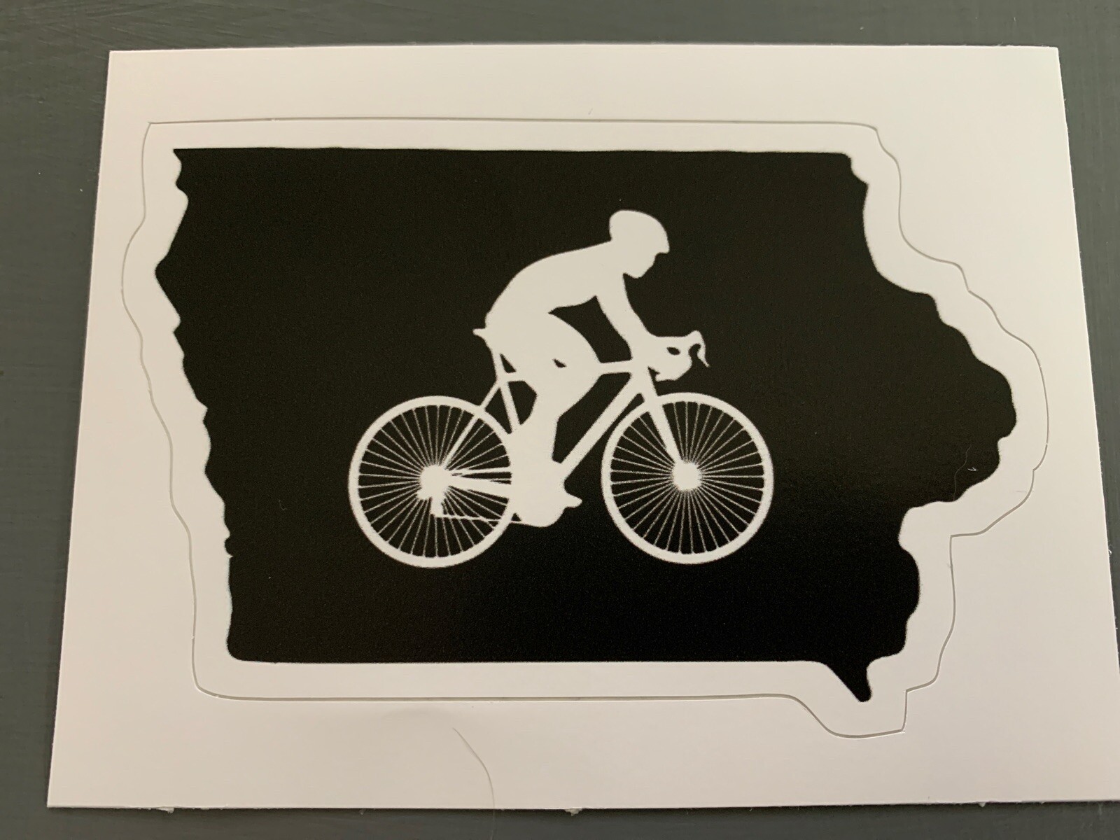 Bike Iowa Cycling Iowa Black Sticker Decal 4″ x 2.6″ RAGBRAI Iowa’s Ride