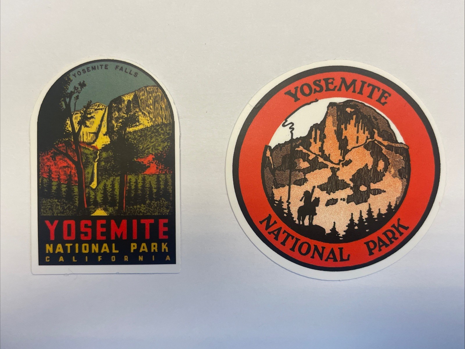 A set of Two (2) Yosemite National Park Stickers