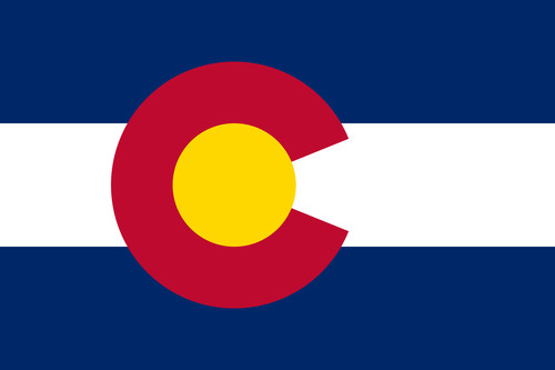 State of Colorado Flag Sticker Decal USA Colorado State
