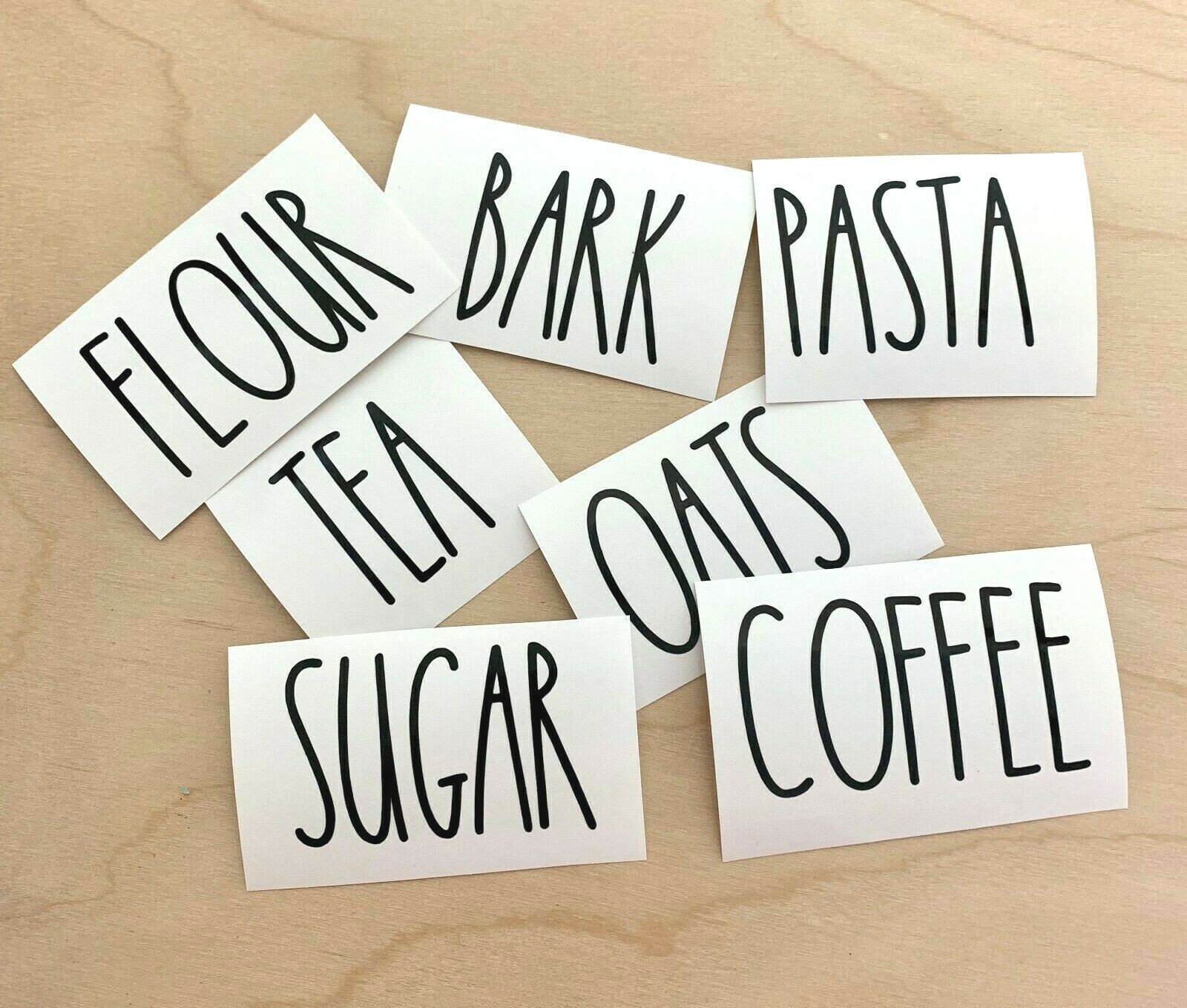 ONE Custom Rae Dunn Inspired Kitchen Bath Canister Jar Label Decal Vinyl Sticker