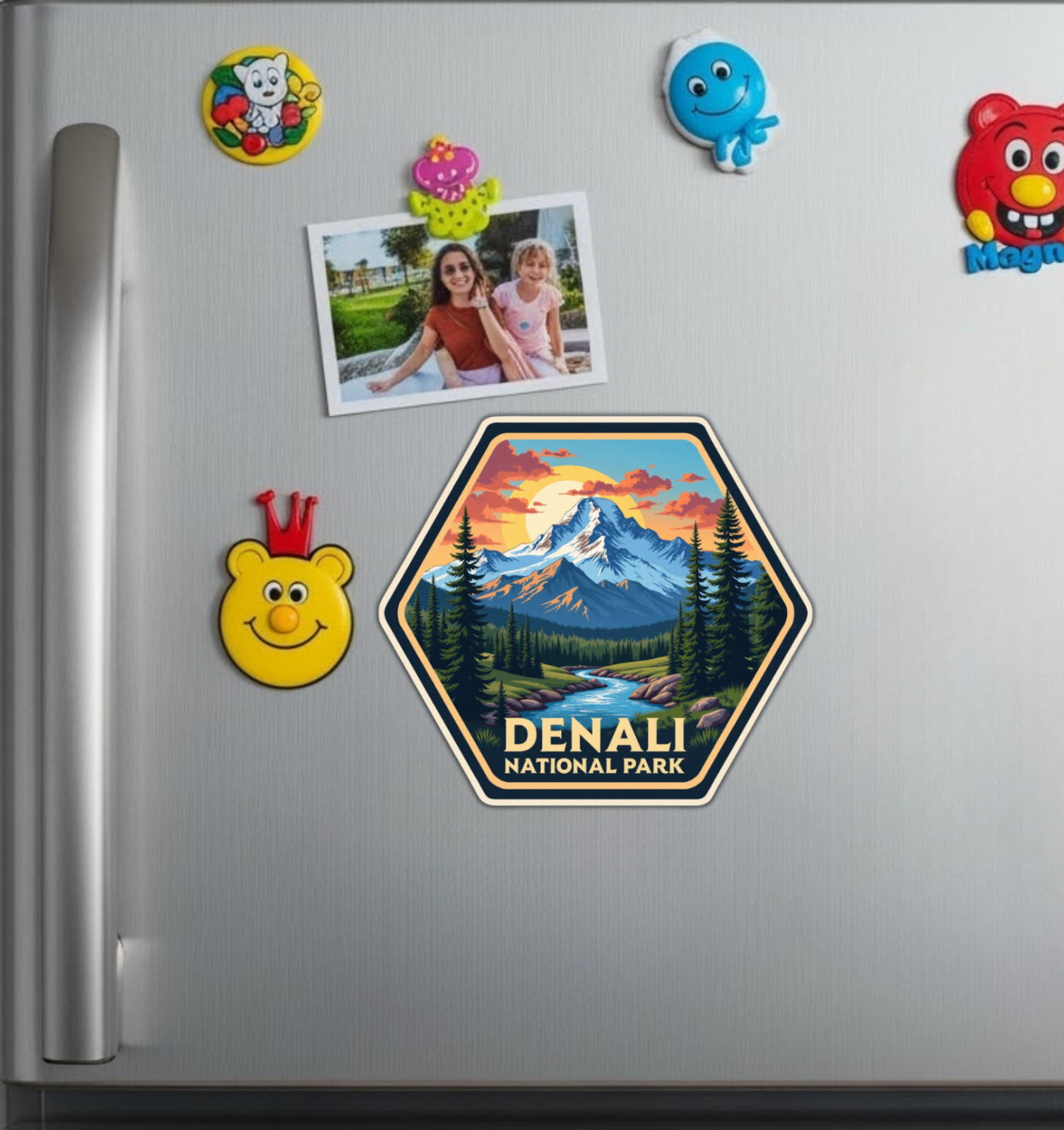 Denali National Park Fridge Magnet or Laptop Sticker