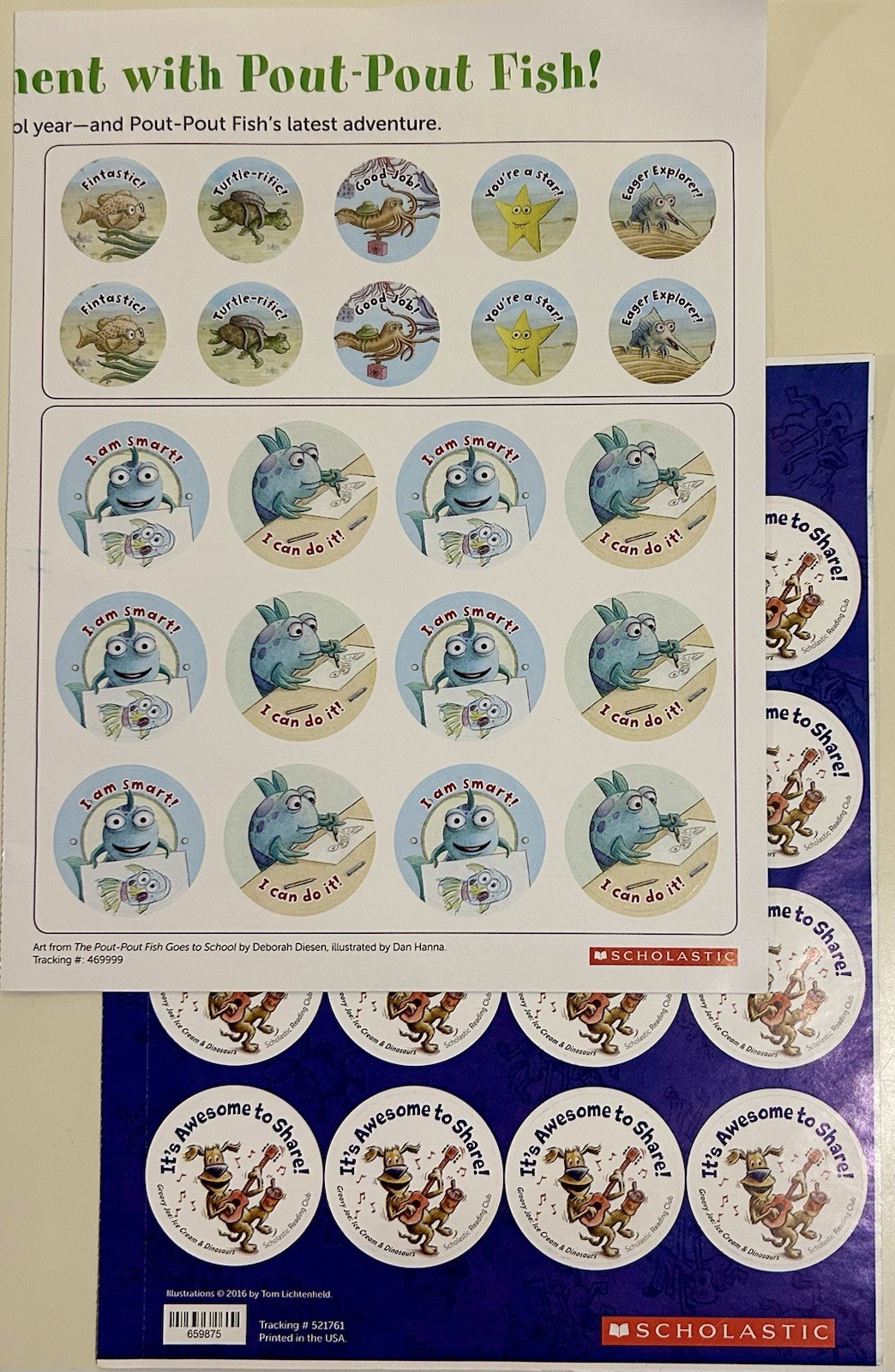 Assorted School Teacher Sticker Sheets New Mixed Variety Highlights Scholastic