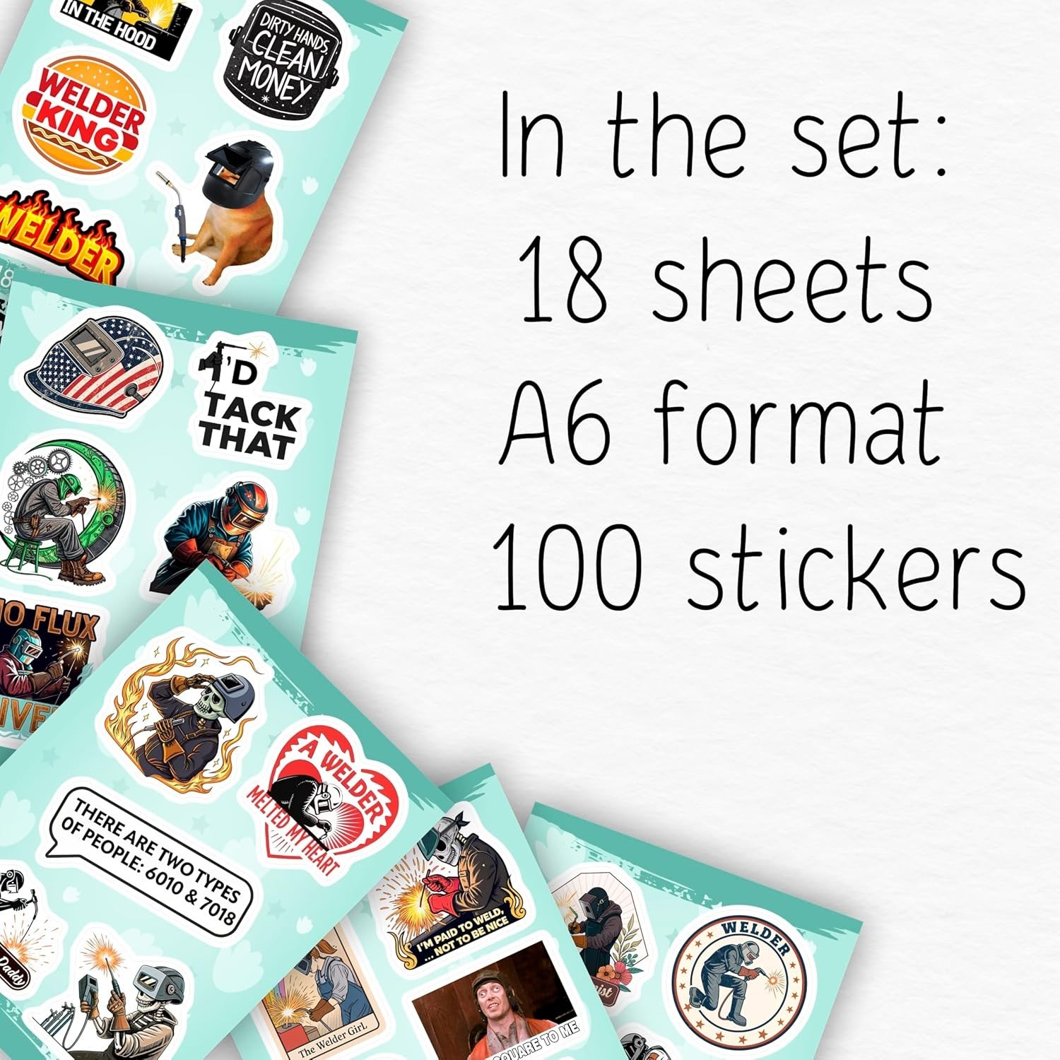 100Pcs Welder Stickers for Helmets, Water Bottles, Laptop – Welding Stickers …