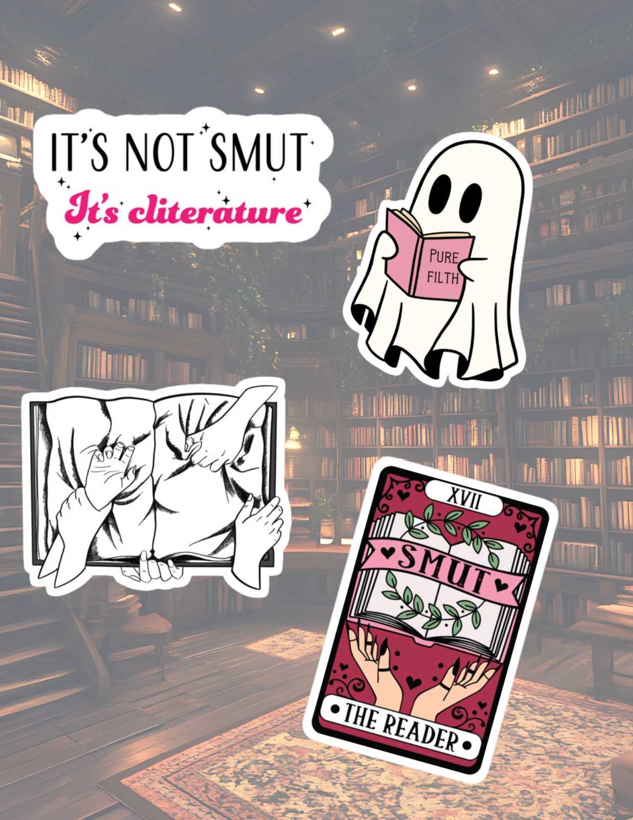 Reading #2 4pc Sticker Pack