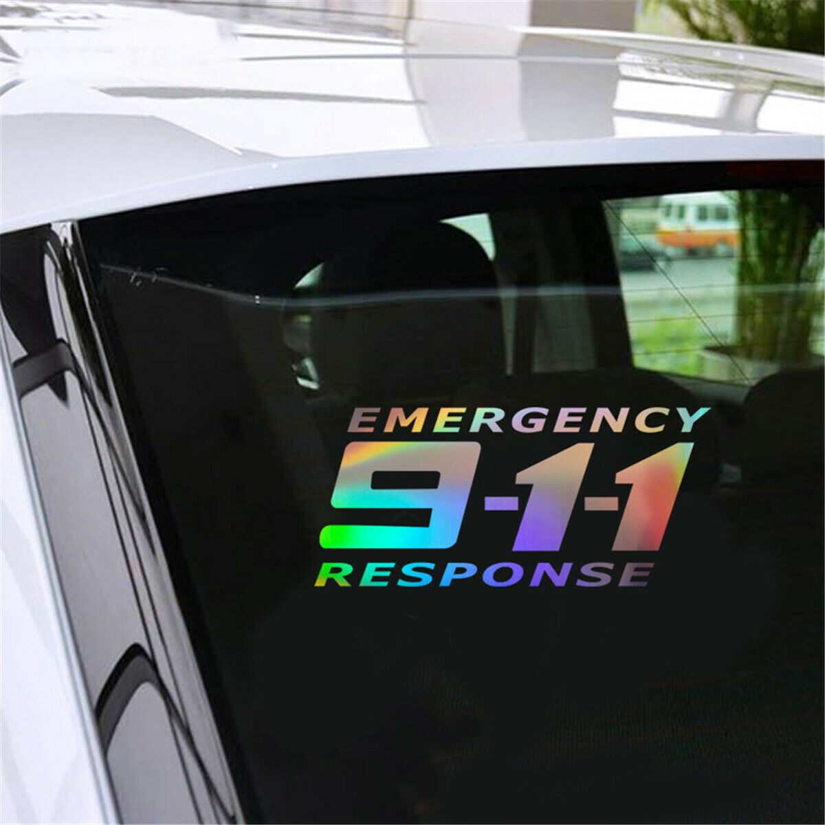 2pcs 911 Emergency Phone Stickers Car Auto Bumper Motorcycle Truck Vinyl Decal