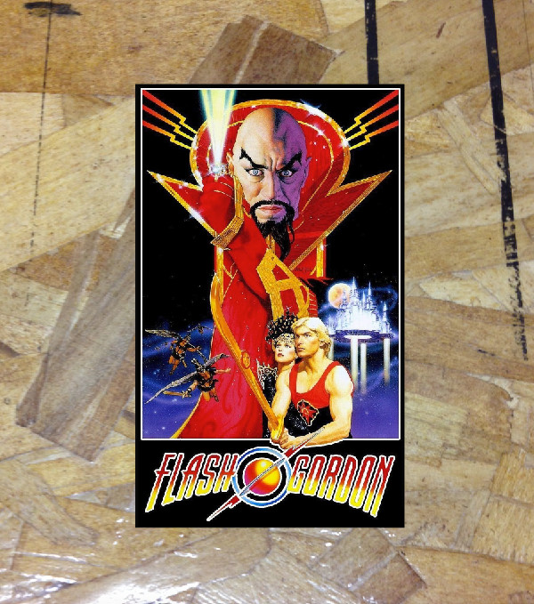 Flash Gordon Vinyl Sticker Decal or Magnet Vintage poster style 5″ Tall