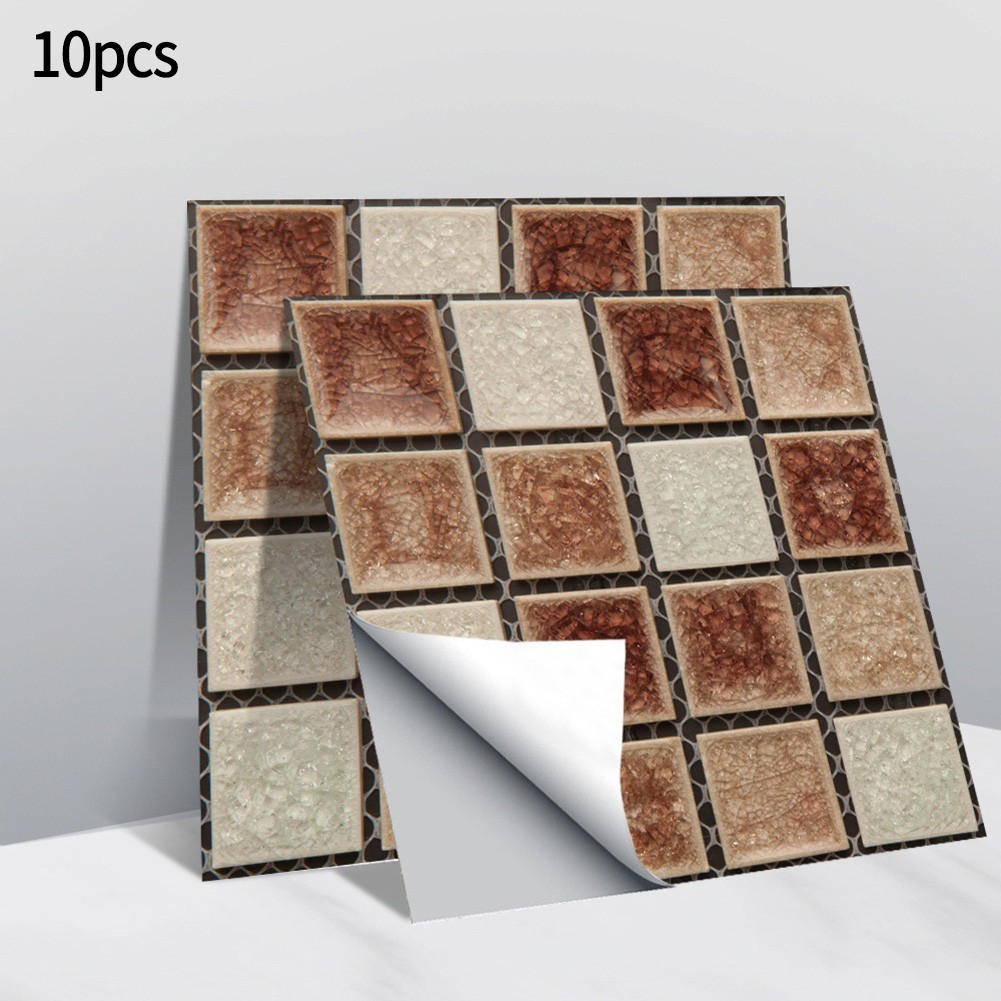 Wall Stickers Waterproof Backsplashes For Bathroom Mosaic Stickers 10*10cm