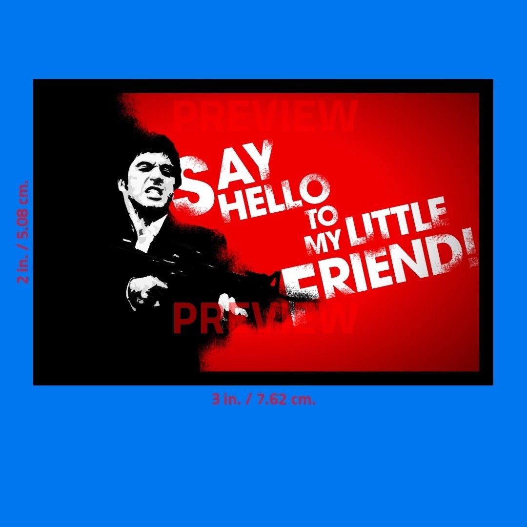 Scarface Sticker (GANGSTER MOVIE TONY MONTANA) 2×3 in. Adhesive Photo Print