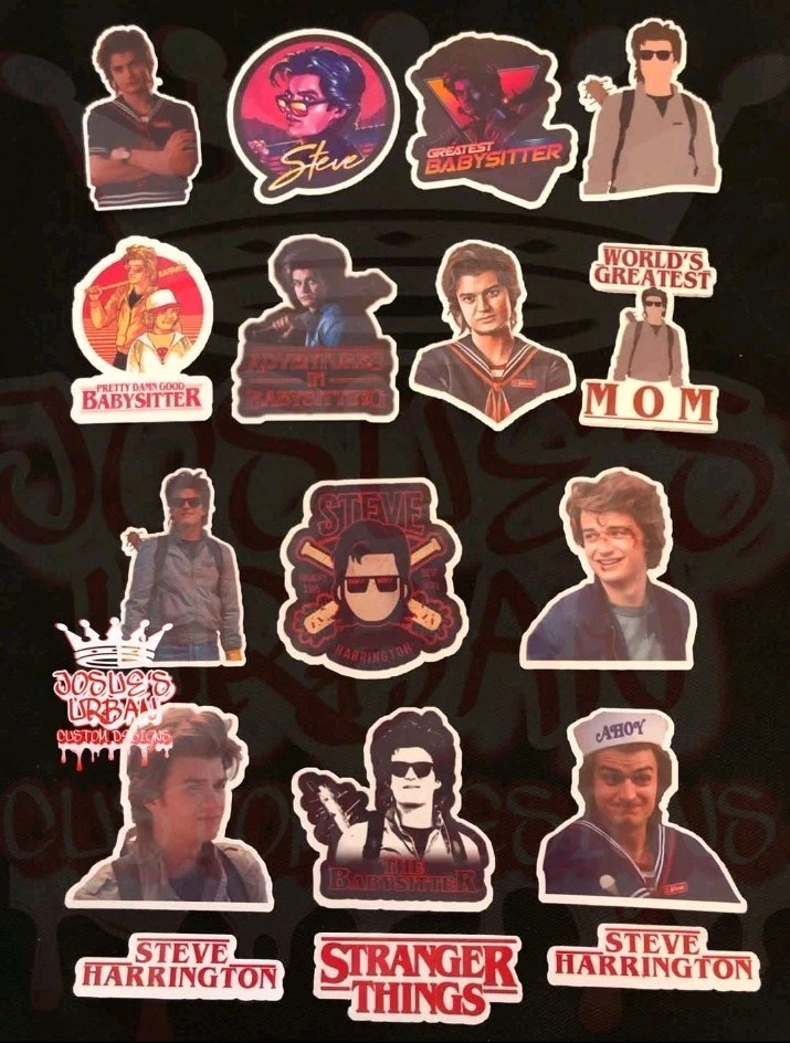 18pcs Steve Harrington Stranger Things Glossy Stickers