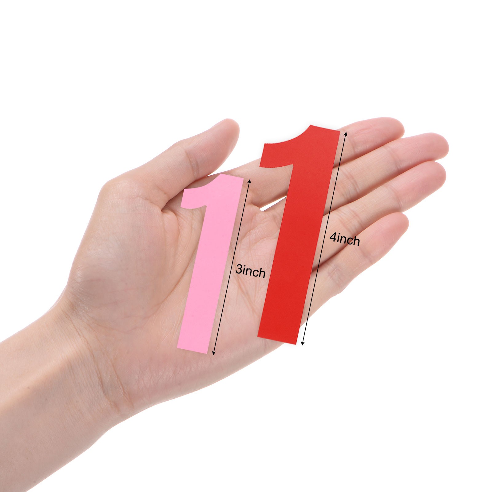 10 Sheets Numeric Stickers, 4″ Stickers with Numbers 0 to 9 [100 Pieces, Pink]