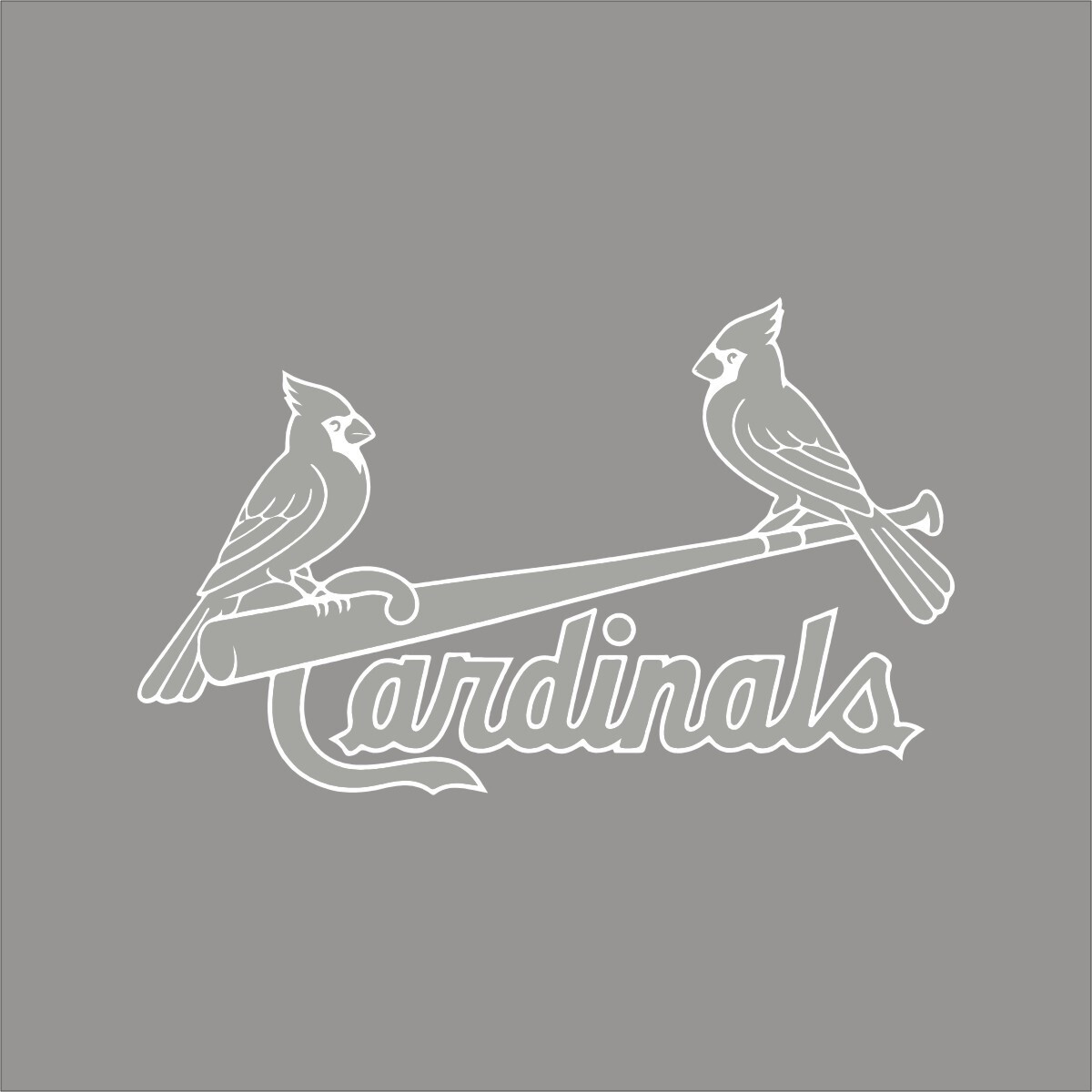 St Louis Cardinals #5 MLB Team Logo 1 Color Vinyl Decal Sticker Car Window Wall