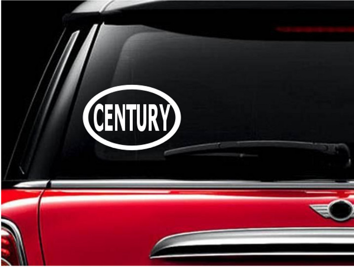 Bicycle Cycling Decal CENTURY 100 Miles Road Race Bike Helmet Top Tube Chainstay