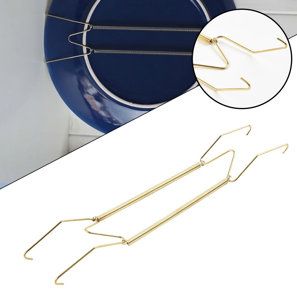 Dish Holder Display Gadget Gold Hook Wire 8/10/12/14/16inch Adjustable