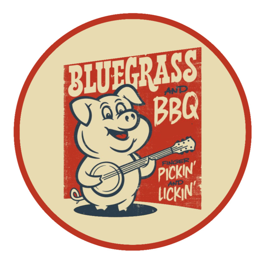 BBQ – Bluegrass and BBQ – 4″ Vinyl Decal Car Truck Cooler Smoker Bar Laptop