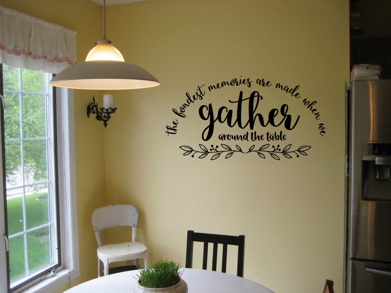 THE FONDEST MEMORIES KITCHEN DINING ROOM STICKER VINYL WALL ART DECAL LETTERING