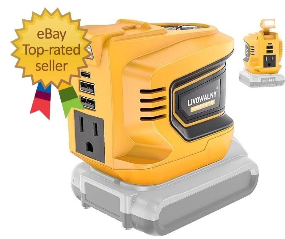 200W Power Inverter for Dewalt 20V, DC 20V to AC 110-120V Battery I… Fast Ship