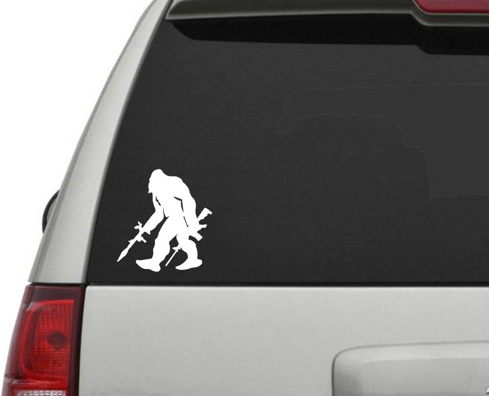 BERRYZILLA Bigfoot Packing Carrying Decal Funny Sasquatch Vinyl Sticker