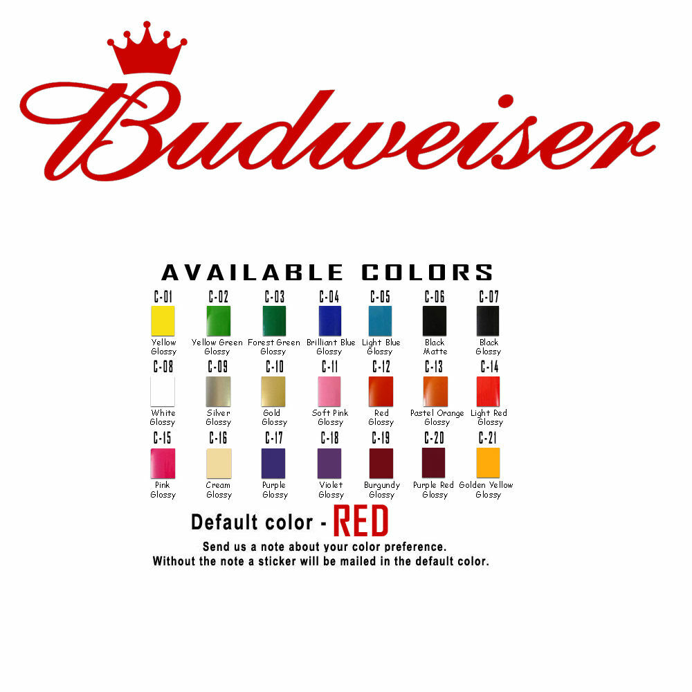 Budweiser Logo Vinyl Decal Sticker Window Storage Beer Breweriana USA Seller