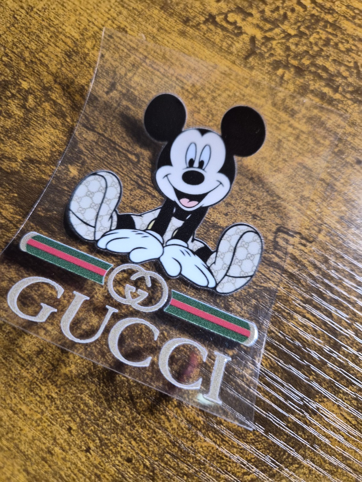 G & MICKEY MOUSE High Quality UV DTF Decal Sticker waterproof USA NOT VINYL
