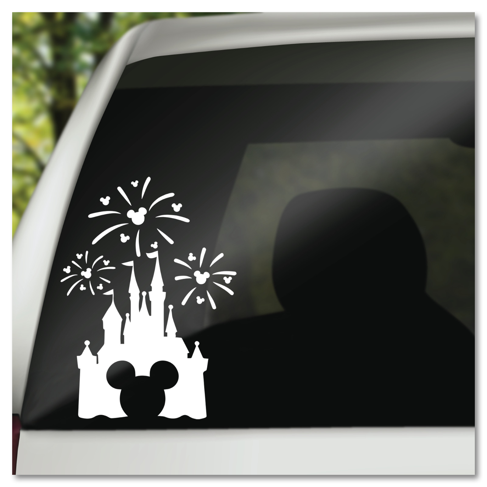 6″ Disney Castle Hidden Mickey Fireworks Vinyl Decal Sticker