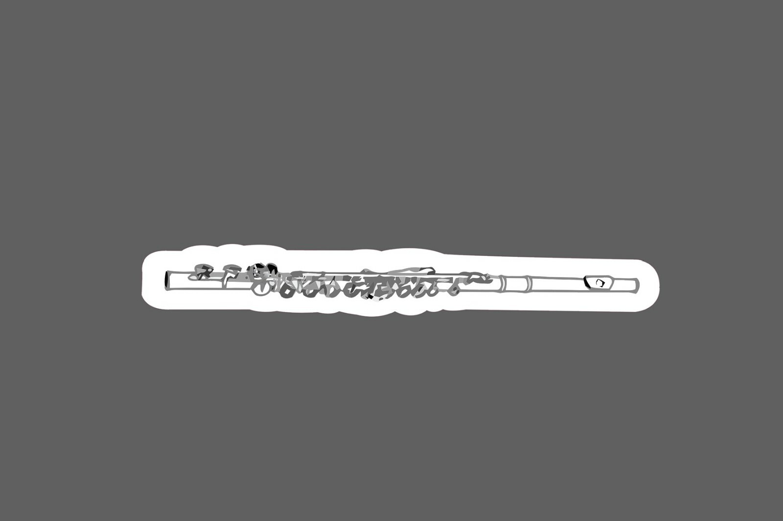 Flute Sticker Music Simplistic Waterproof – Buy Any 4 For $1.75 Each Storewide!