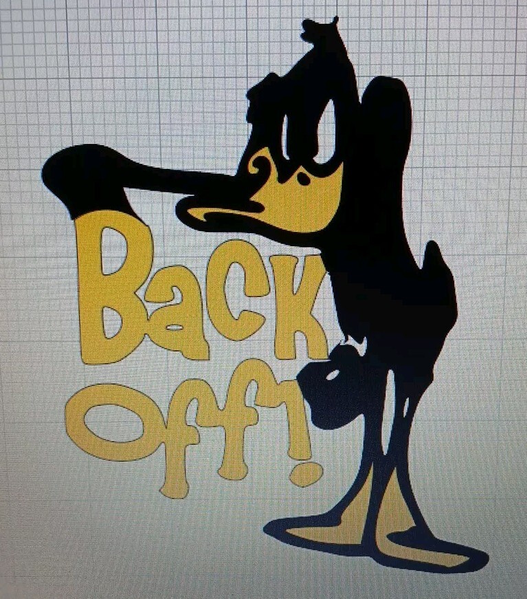 Daffy Duck Back Off Decal