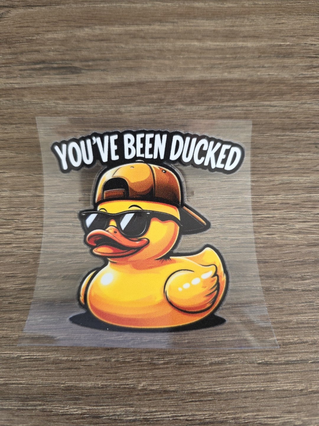 You’ve Been Ducked Yellow Duck For Jeep UV DTF Raised DECAL STICKER Waterproof
