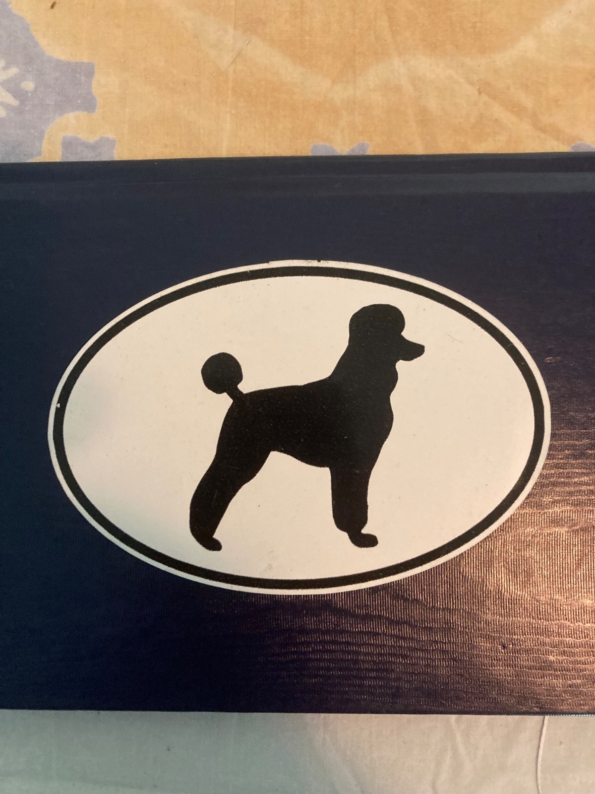 Poodle car magnet decal