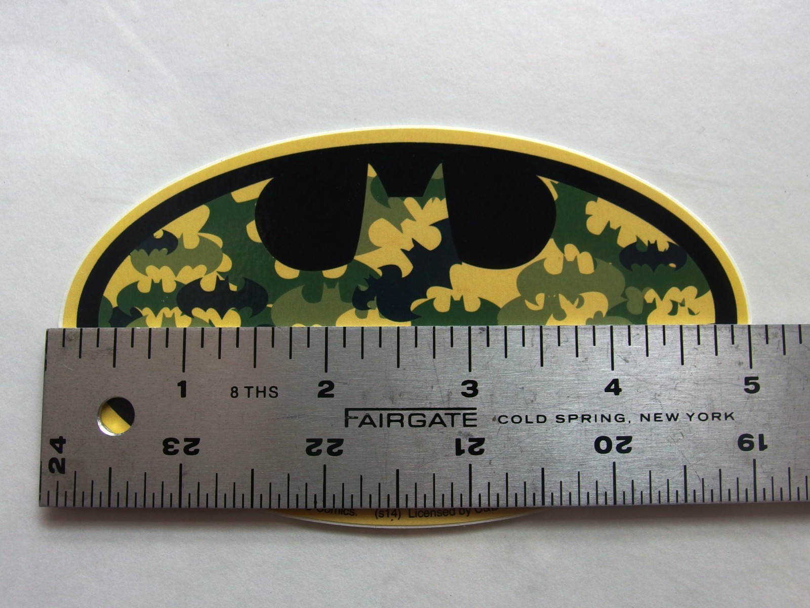 Batman Camo Bat Logo Sticker 🦇 DC Comics C&D Visionary 5″x2.875″ Oval Decal