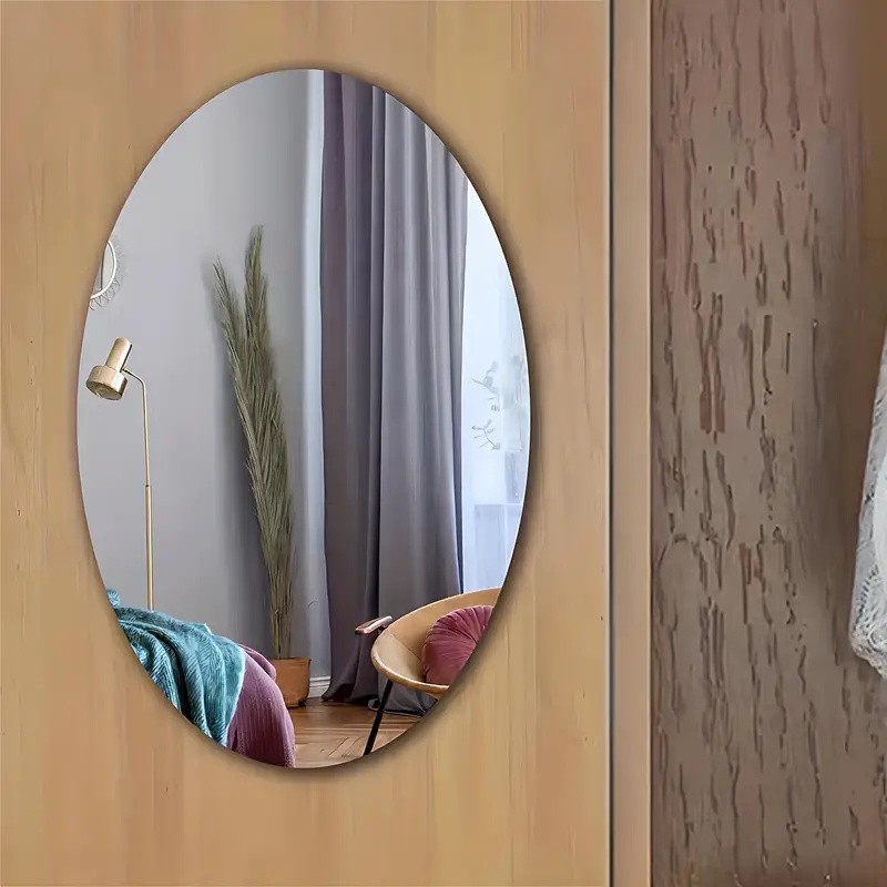 Flexible Acrylic Mirror Sticker Self Adhesive Living Room Background Wall Accent