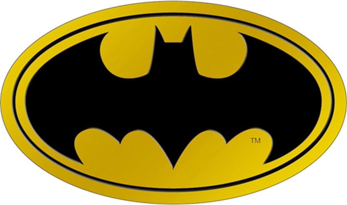 Stickers – C&D Visionary – DC Comics Batman Logo 3.5″ Metal Foil Golden NEW