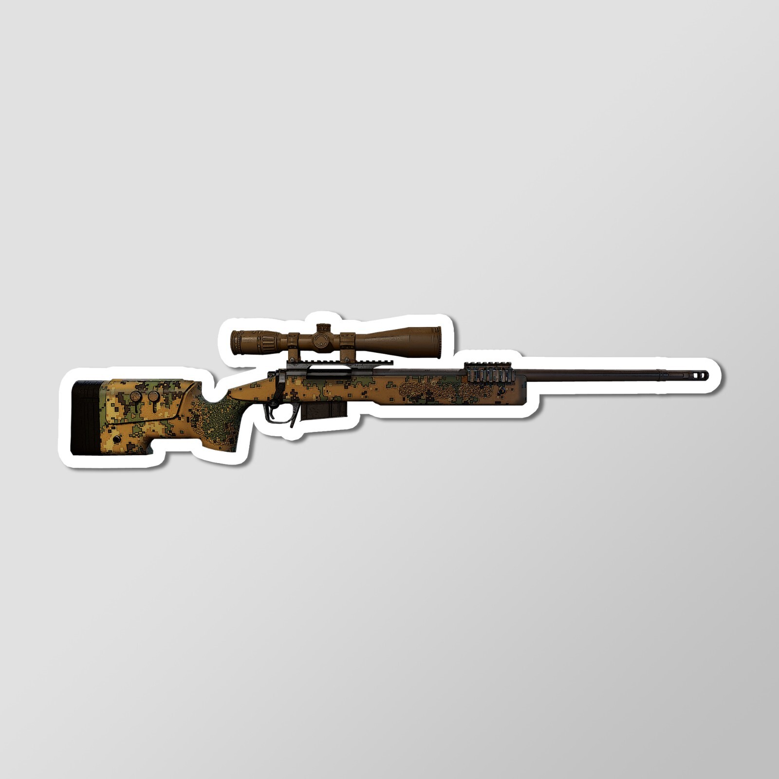M40A5 USMC Sniper Rifle in MARPAT Camo Laptop Sticker Vinyl Decal 4.5″ Length