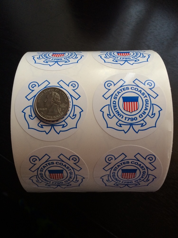 Round Coast Guard Sticker