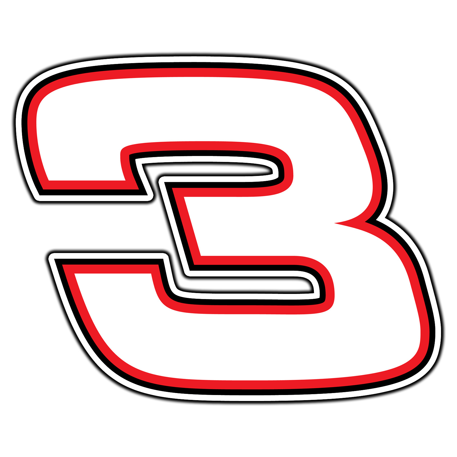 Dale Earnhardt 3 Logo #1 Nascar Fan Sticker Waterproof Vinyl Decal Die-Cut