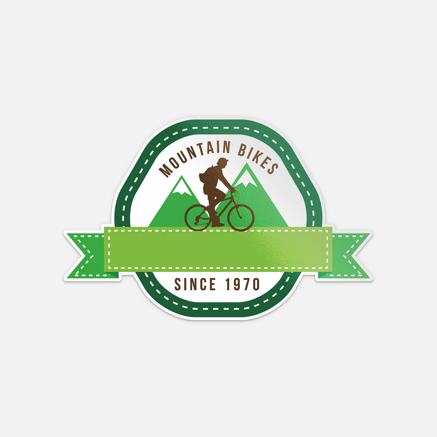 Mountain Bikes Sport Label Vinyl Sticker Decal