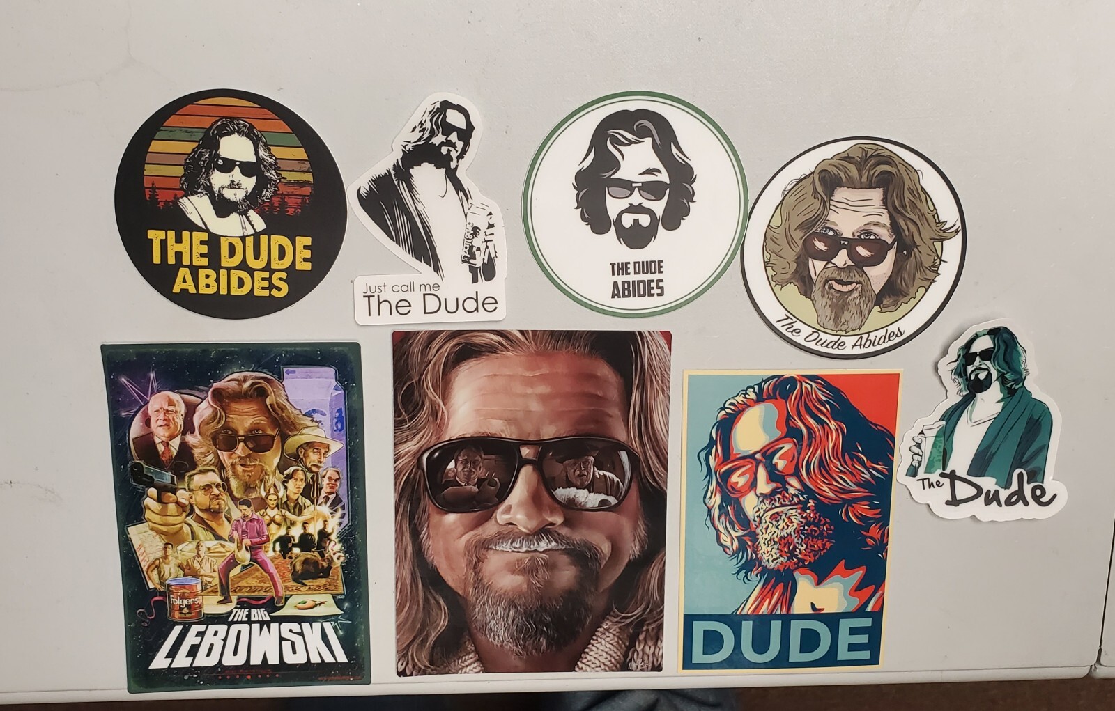 Big Lebowski The Dude Abides STICKERS 3 PACK LOT *WORLDWIDE 🌐 SHIPPING*