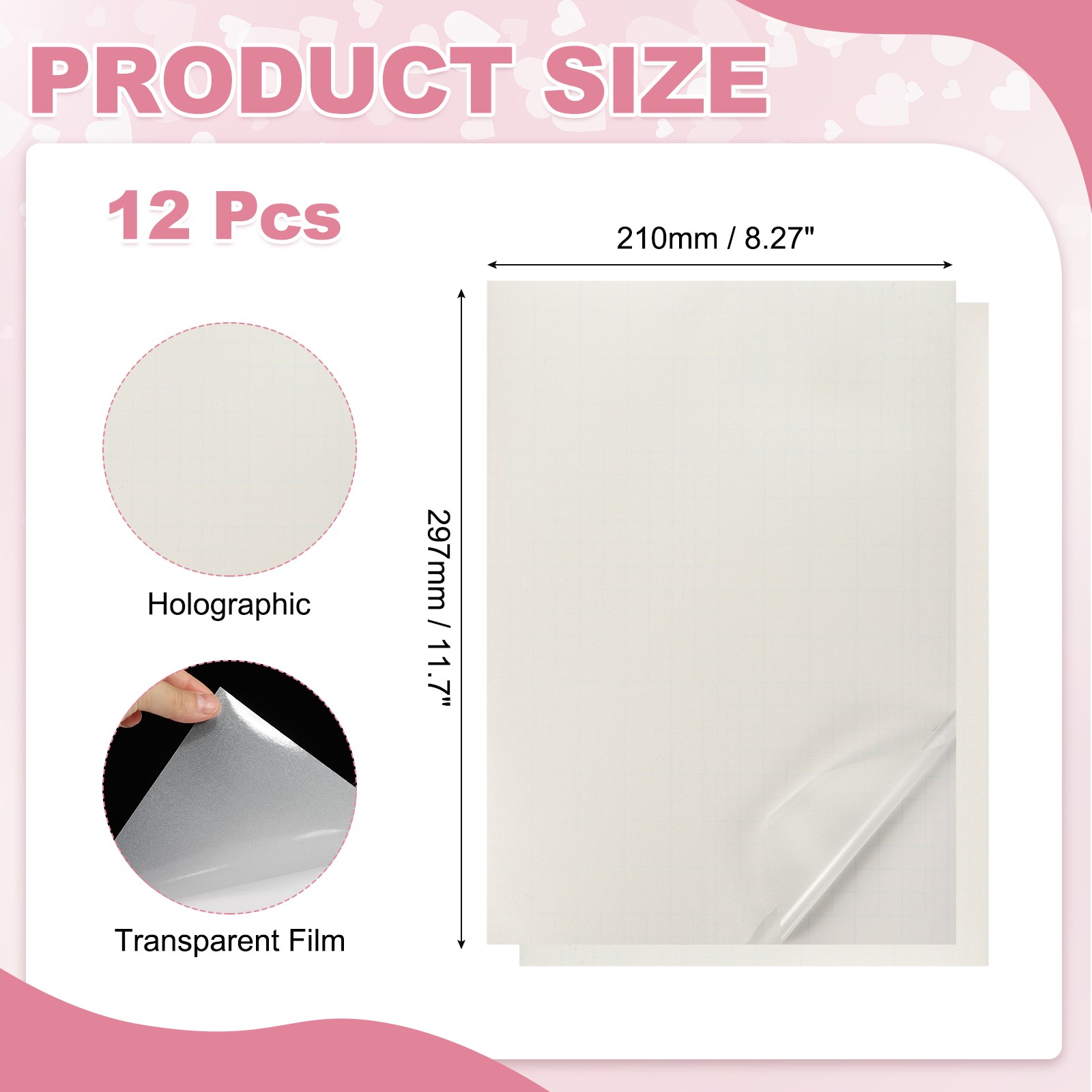 Holographic Sticker Sheets A4 12 Sheets 21×29.7cm for Starry Fantasy