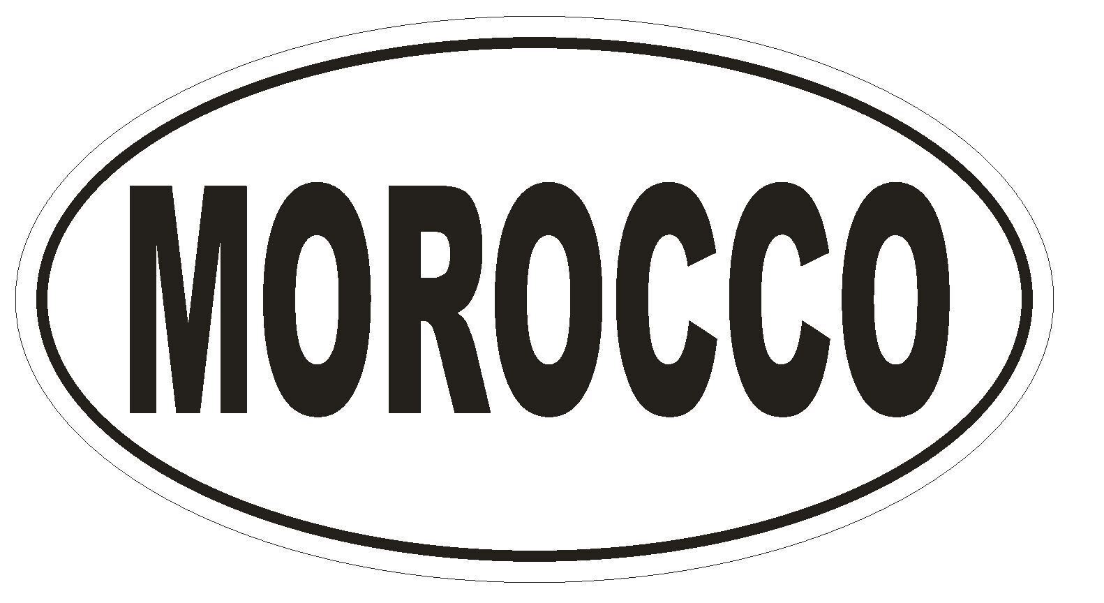 Morocco Oval Sticker Decal