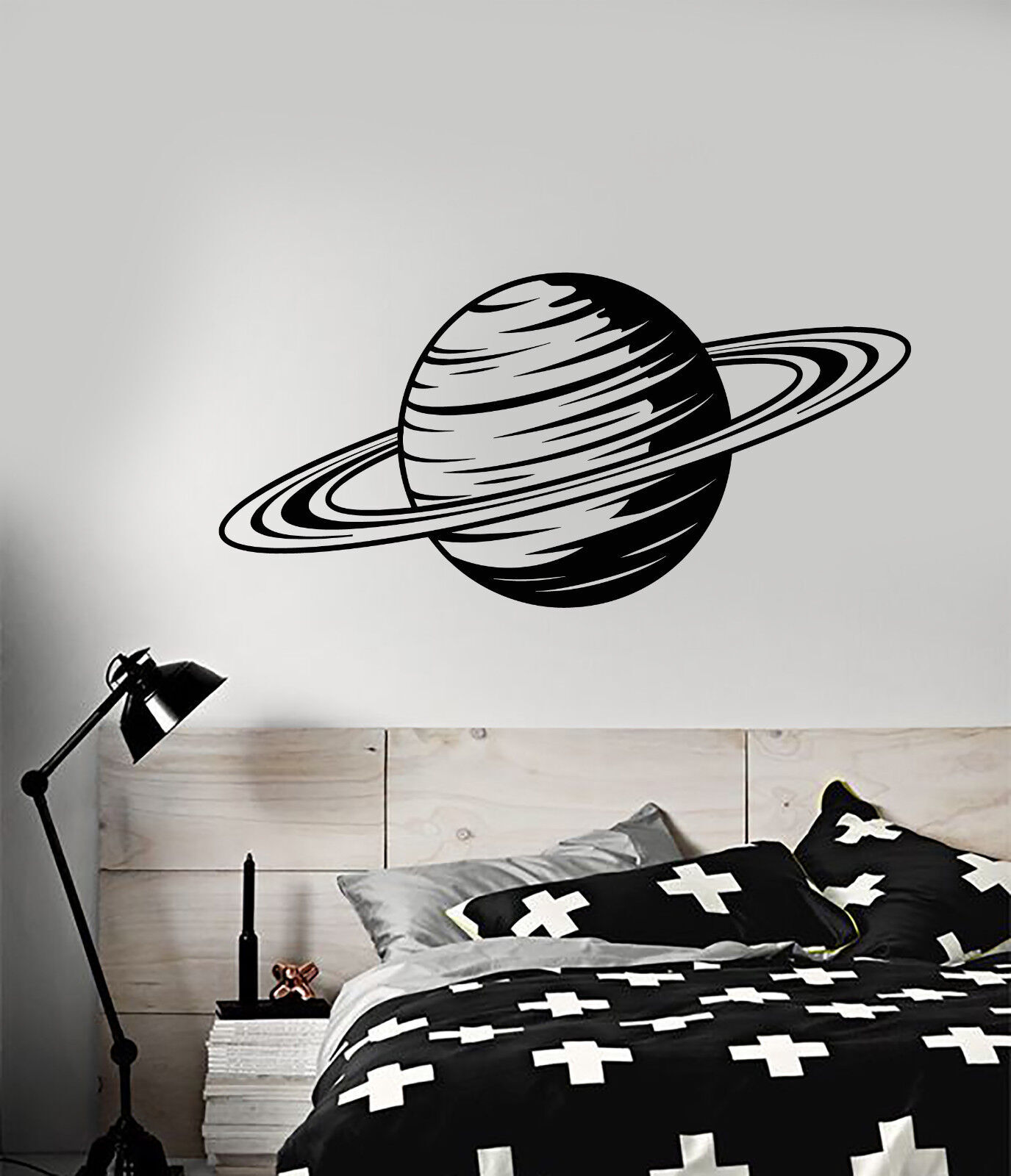 Vinyl Wall Decal Cartoon Planet Saturn Space Theme Stickers (3208ig)