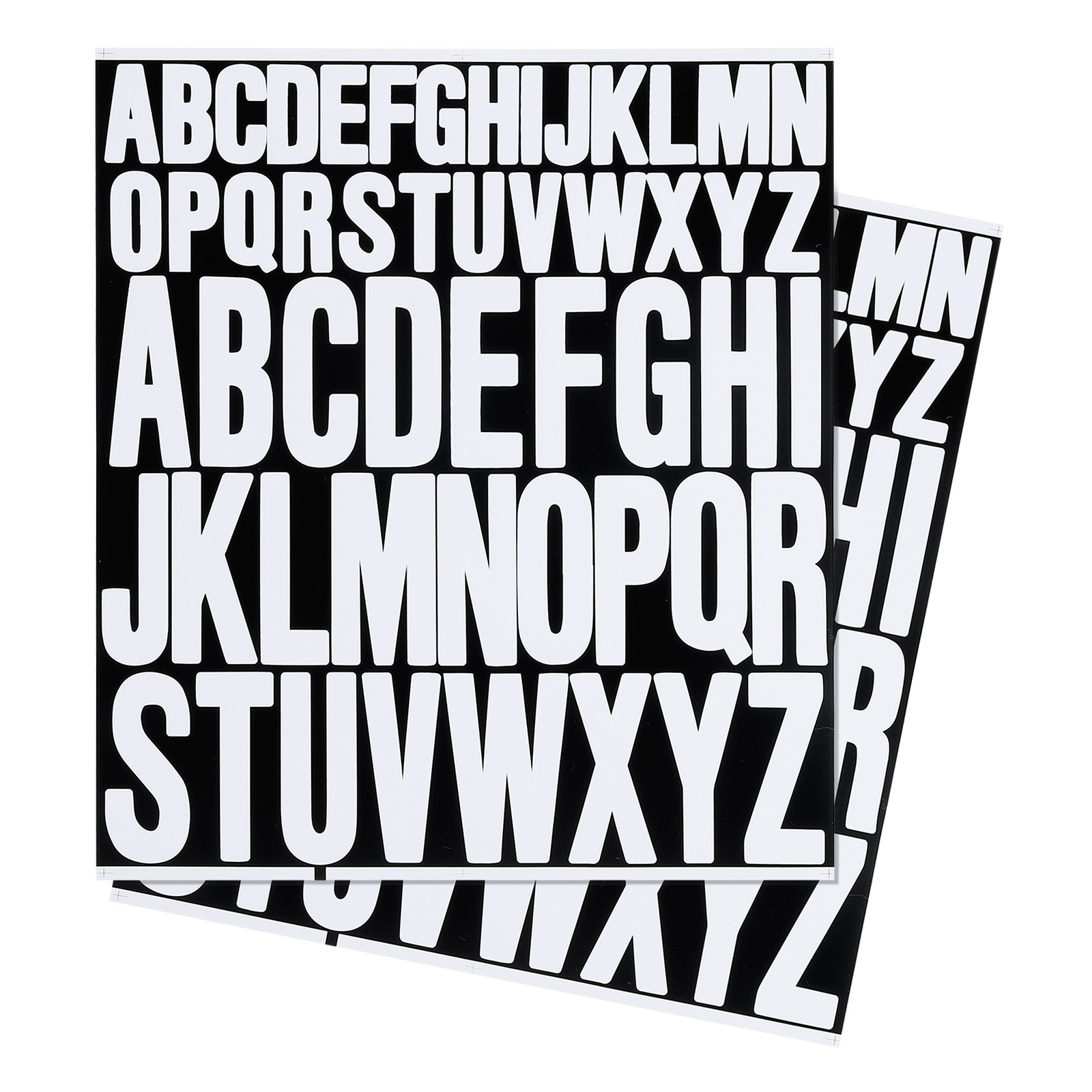 12 Sheets 1″ 2″ Letter Stickers Self Adhesive Alphabet Sticker for DIY White